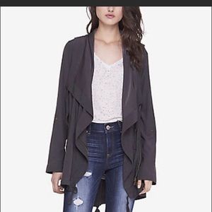 Express Anorak drape jacket gray size XS and large
